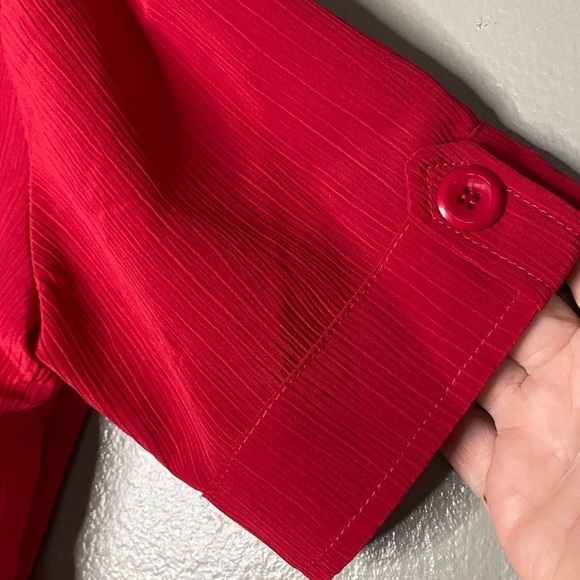 Kim Rogers Matchback 2Fer Top Womens Size Large Short Sleeve Red Watermelon - Picture 9 of 9